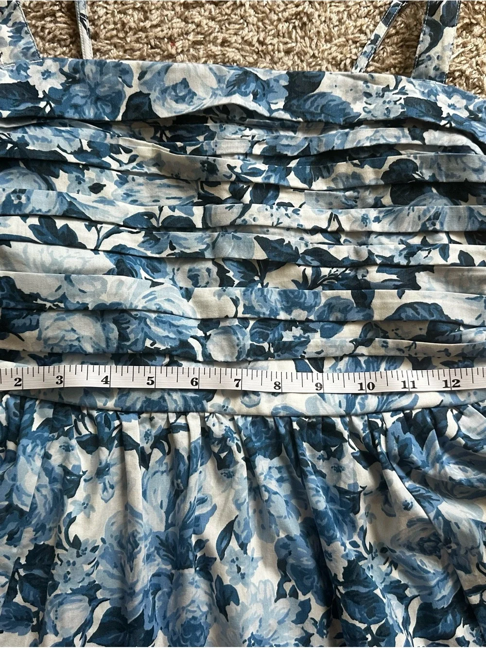 Abercrombie & Fitch blue floral mini dress Small Petite